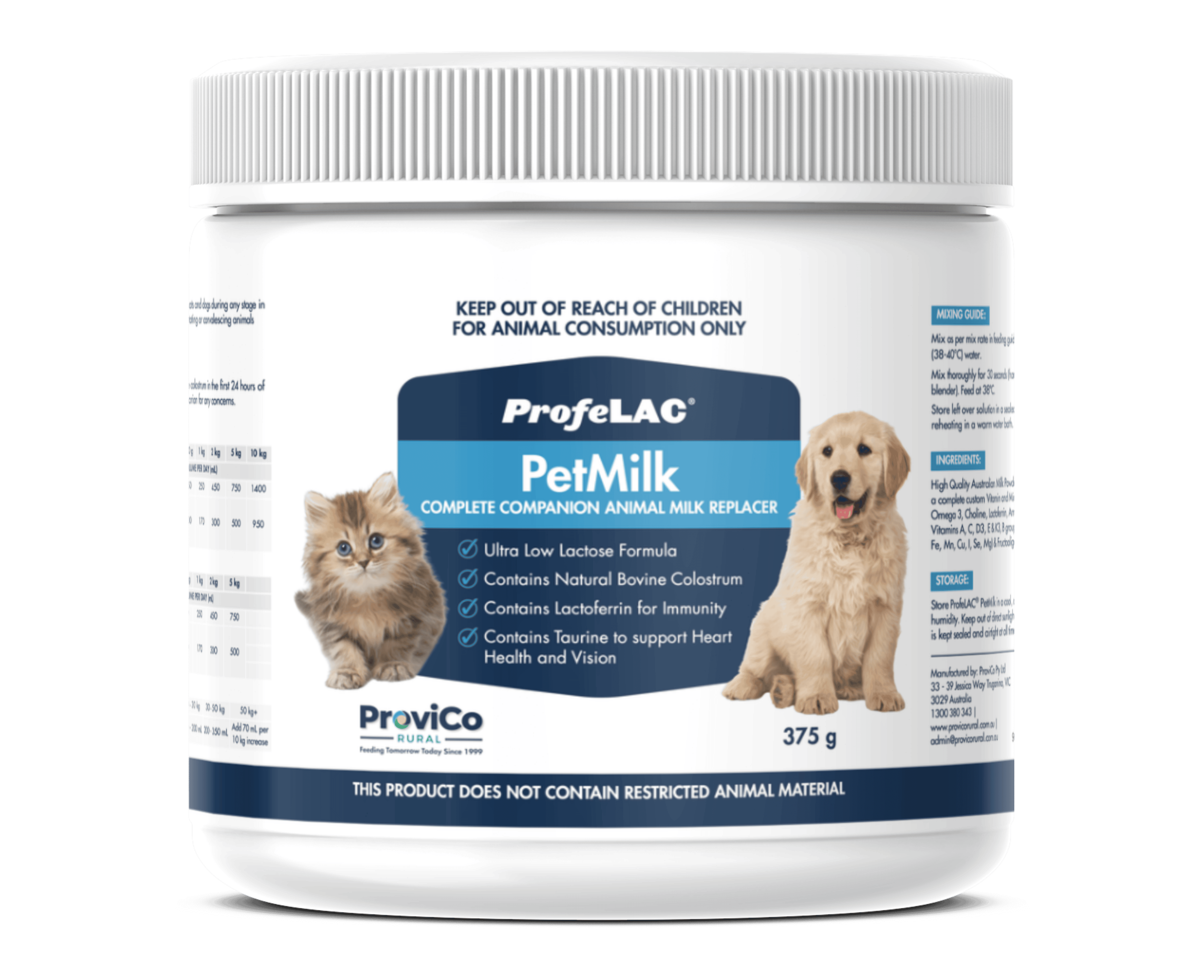 ProfeLAC PetMilk 375 gram container